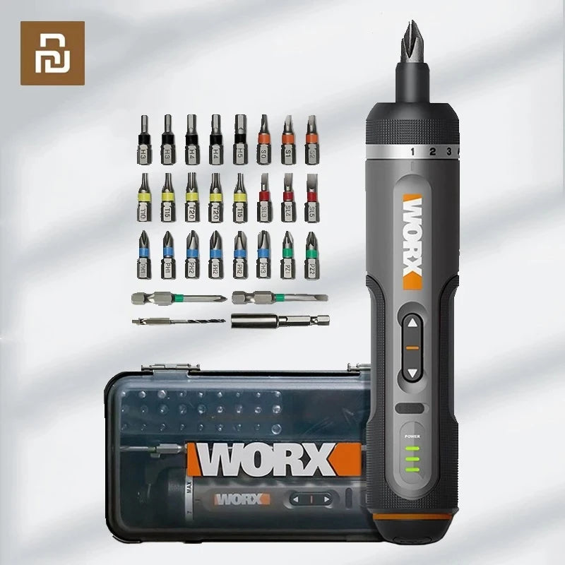 電動ドライバーセット WORX WX242|7段階トルク・LEDライト・Type-C充電対応
