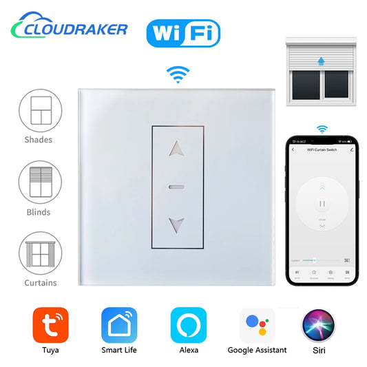Wi-Fi対応スマートカーテンスイッチ｜Alexa・Google Home連携・タイマー・アプリ操作可能【Tuya/Smart Life対応】