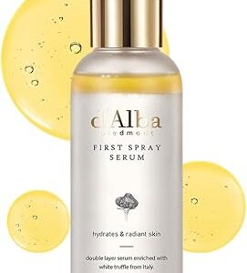 【d'Alba公式】ホワイトトリュフ ファースト スプレーセラム (100ml) ミスト化粧水 保湿ミスト 保湿セラム 潤いミスト エッセンスミスト 二層式 化粧水 敏感肌 乾燥肌 弾力 毛穴 キメ整える ノンコメド 無香料 化粧直し ヴィーガン