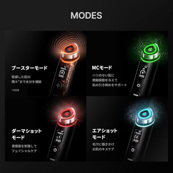 メディキューブ AGE-Rブースタープロ ブラック 日本語取扱説明書 オールインワン美顔器 持ち運び便利 - 画像 (4)